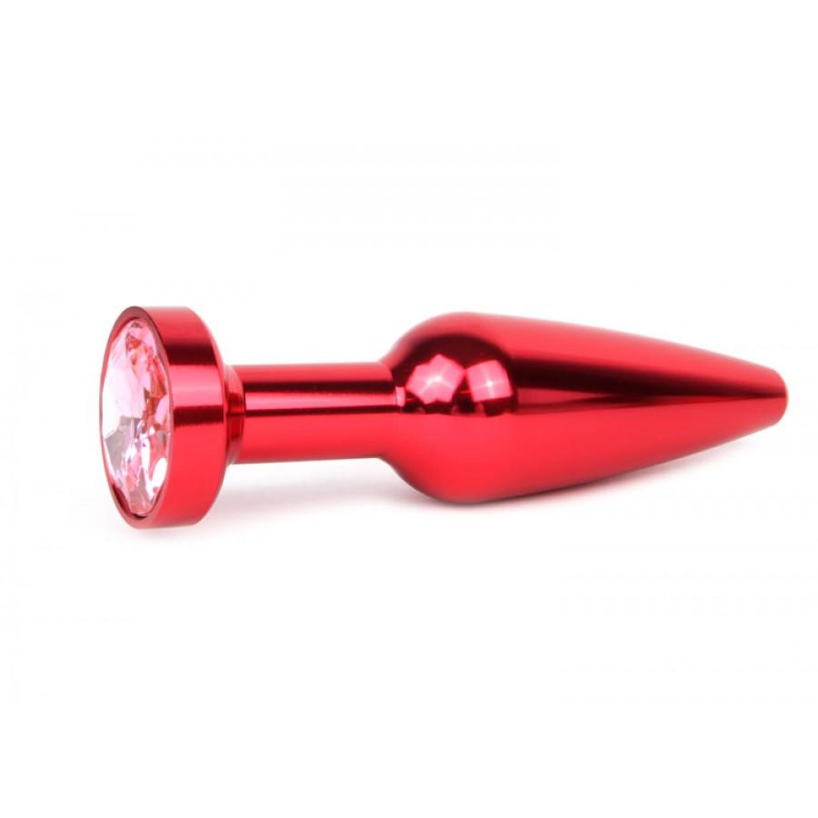 Металлическая анальная пробка Jewelry Plug Red XRED-01
