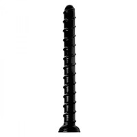 Длинный ребристый фаллоимитатор Hosed 18 Inch Swirl Thick Anal Snake 48 х 5 см