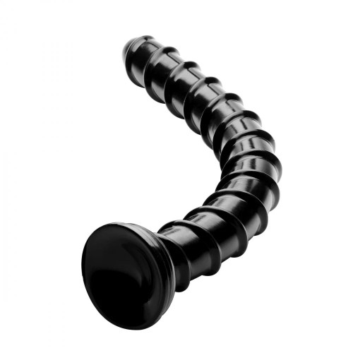 Длинный ребристый фаллоимитатор Hosed 18 Inch Swirl Thick Anal Snake 48 х 5 см