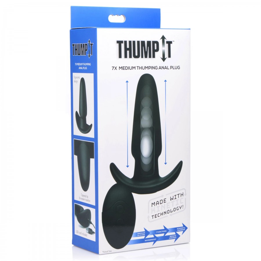 Анальная пробка с поступательными движениями Kinetic Thumping 7X Medium Anal Plug Анальная пробка с поступательными движениями Kinetic Thumping 7X Medium Anal Plug
