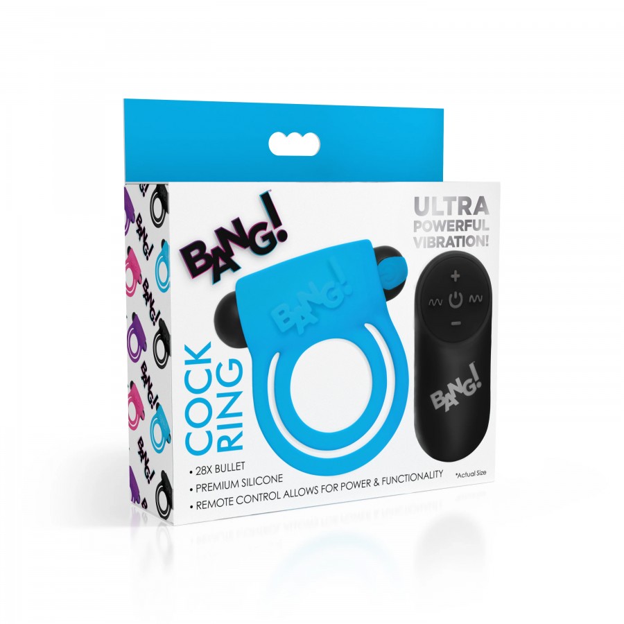 Двойное эрекционное кольцо с вибрацией и пультом ДУ XR Brands Vibrating Cock Ring