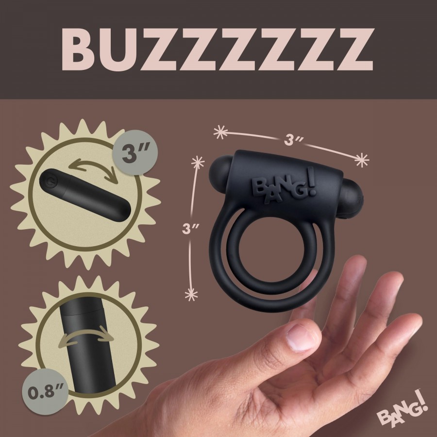 Двойное эрекционное кольцо с вибрацией и пультом ДУ XR Brands Vibrating Cock Ring Black Двойное эрекционное кольцо с вибрацией и пультом ДУ XR Brands Vibrating Cock Ring Black