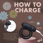 Двойное эрекционное кольцо с вибрацией и пультом ДУ XR Brands Vibrating Cock Ring Black Двойное эрекционное кольцо с вибрацией и пультом ДУ XR Brands Vibrating Cock Ring Black