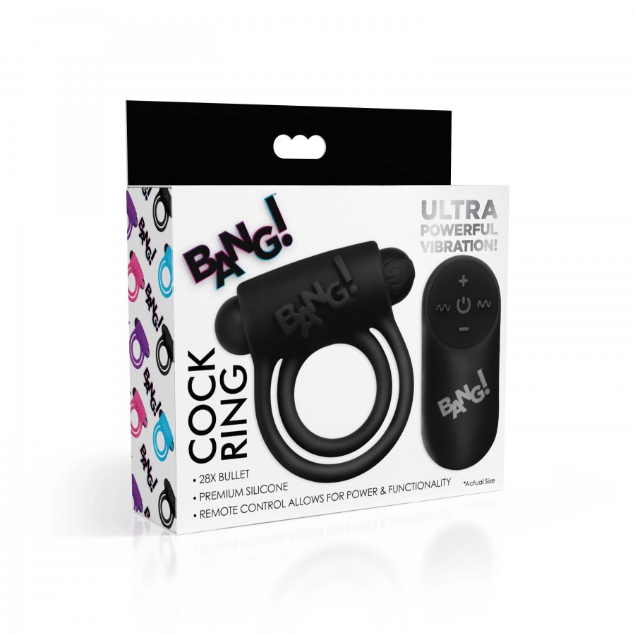 Двойное эрекционное кольцо с вибрацией и пультом ДУ XR Brands Vibrating Cock Ring Black Двойное эрекционное кольцо с вибрацией и пультом ДУ XR Brands Vibrating Cock Ring Black