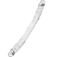 Прозрачный двусторонний фаллоимитатор Alive Supreme Jelly Dildo 39 х 4 см