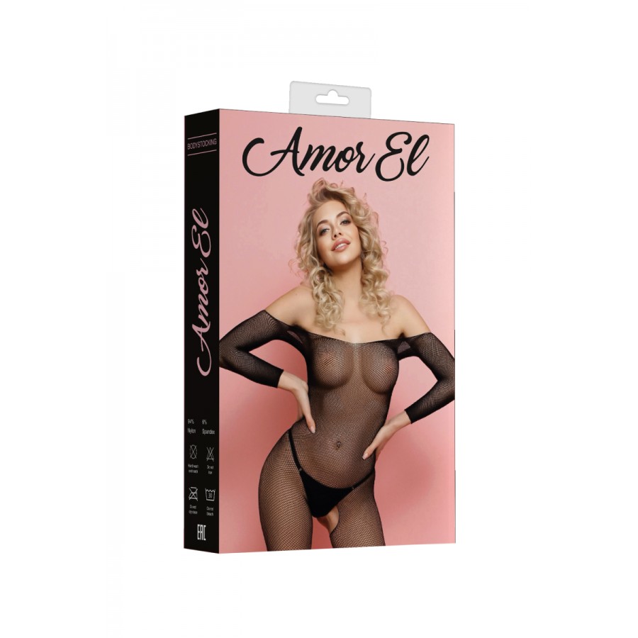 Боди-комбинезон в мелкую сетку Amor El Classic S/L