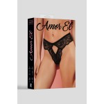 Откровенные трусики-танго с вырезами AmorEl Black, L