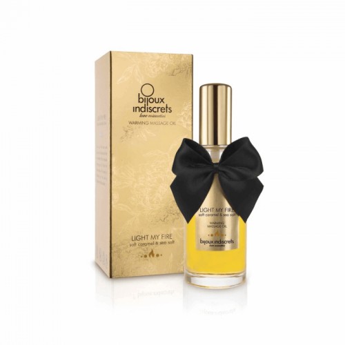 Разогревающее массажное масло Bijoux Indiscrets LIGHT MY FIRE Caramel 100 мл