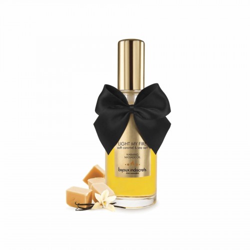 Разогревающее массажное масло Bijoux Indiscrets LIGHT MY FIRE Caramel 100 мл