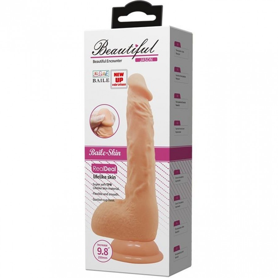 Реалистичный вибратор Pretty Love Jason 25 х 4,1 см BW-008041Z