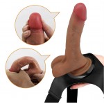 Страпон с вибрацией и имитацией эякуляции Pretty Love 20 х 4,3 см BW-022103P