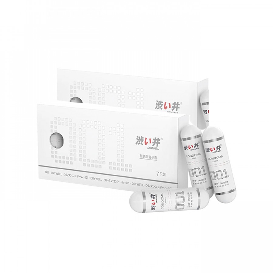 Полиуретановые презервативы DRYWELL 0.01 M, 14 шт