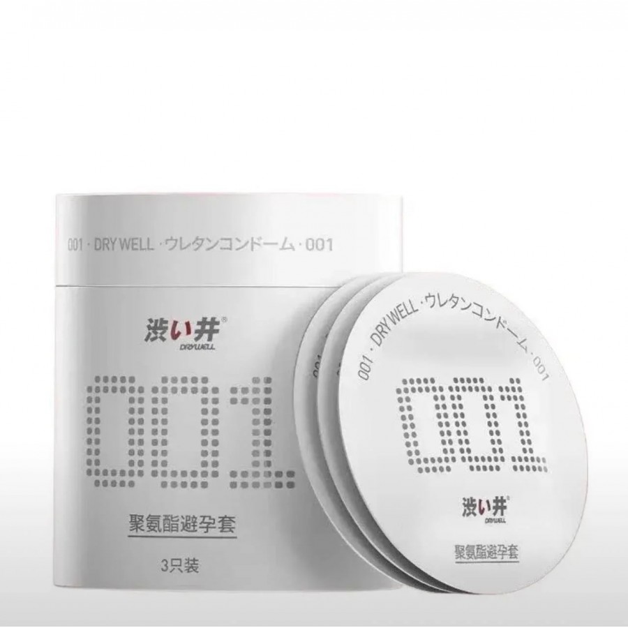 Полиуретановые презервативы DRYWELL 0.01 S, 3 шт