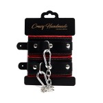 Наручники из натуральной кожи c мягкой красной подкладкой Crazy Handmade CH-24042