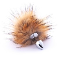Анальная пробка с игривым коротким рыжим хвостом Crazy Handmade CH-7601