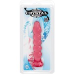 Ребристая анальная пробка Crystal Jellies Anal Plug Pink