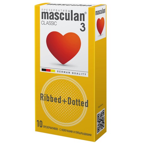 Презервативы Masculan Dotty + Ribbed 10 шт.
