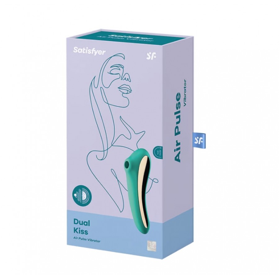 Вакуумный стимулятор клитора с вибрацией SATISFYER Dual Kiss