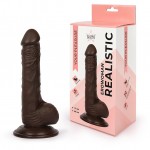 Компактный фаллоимитатор Erowoman Realistic Brown 14 х 3,7 см