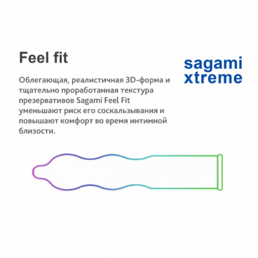 Презервативы Sagami Xtreme Feel FIt 3 шт.