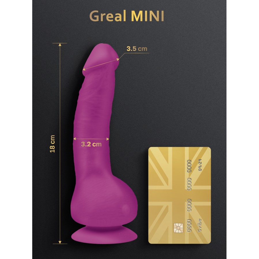 Мощный реалистичный вибратор Gvibe Greal Mini Pink, 18 х 3,2 см