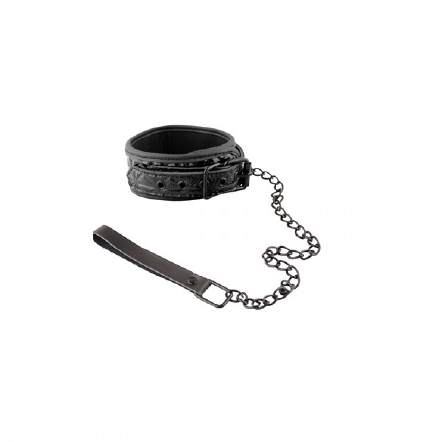 Ошейник с поводком Collar With Leash Black