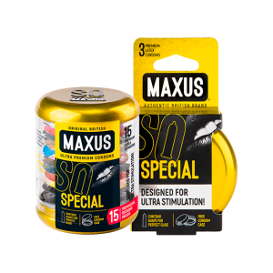 Презервативы Maxus точечно-ребристые Special №15 в железном кейсе