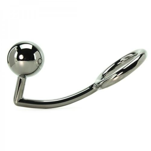 Эрекционное кольцо с анальным шаром из металла Tom of Finland