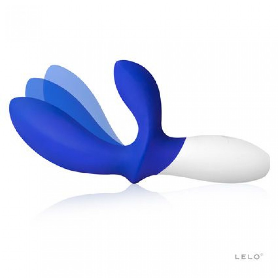 Вибромассажёр простаты LELO Loki Wave Federal Blue с отростком для стимуляции промежности 