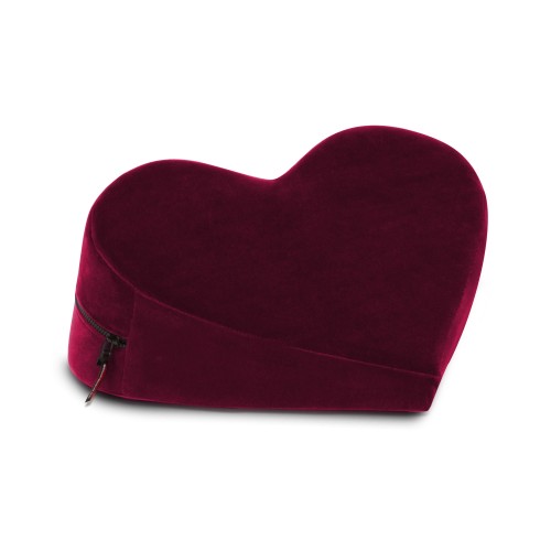 Liberator Retail Heart Wedge Подушка для любви малая в виде сердца,  рубиновый вельвет
