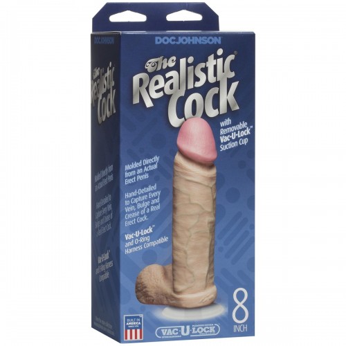 Фаллоимитатор The Realistic Cock 8” with Removable Vac-U-Lock Suction Cup 0271-02-BX