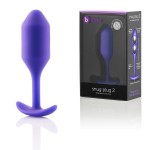 Профессиональная пробка для ношения B-vibe Snug Plug 2 Purple