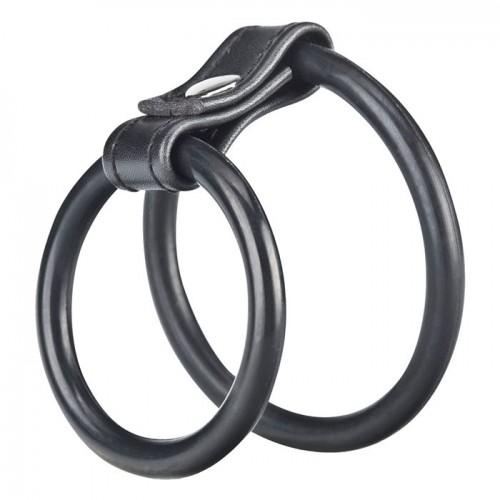Двойное эрекционное кольцо на пенис и мошонку BLM1718