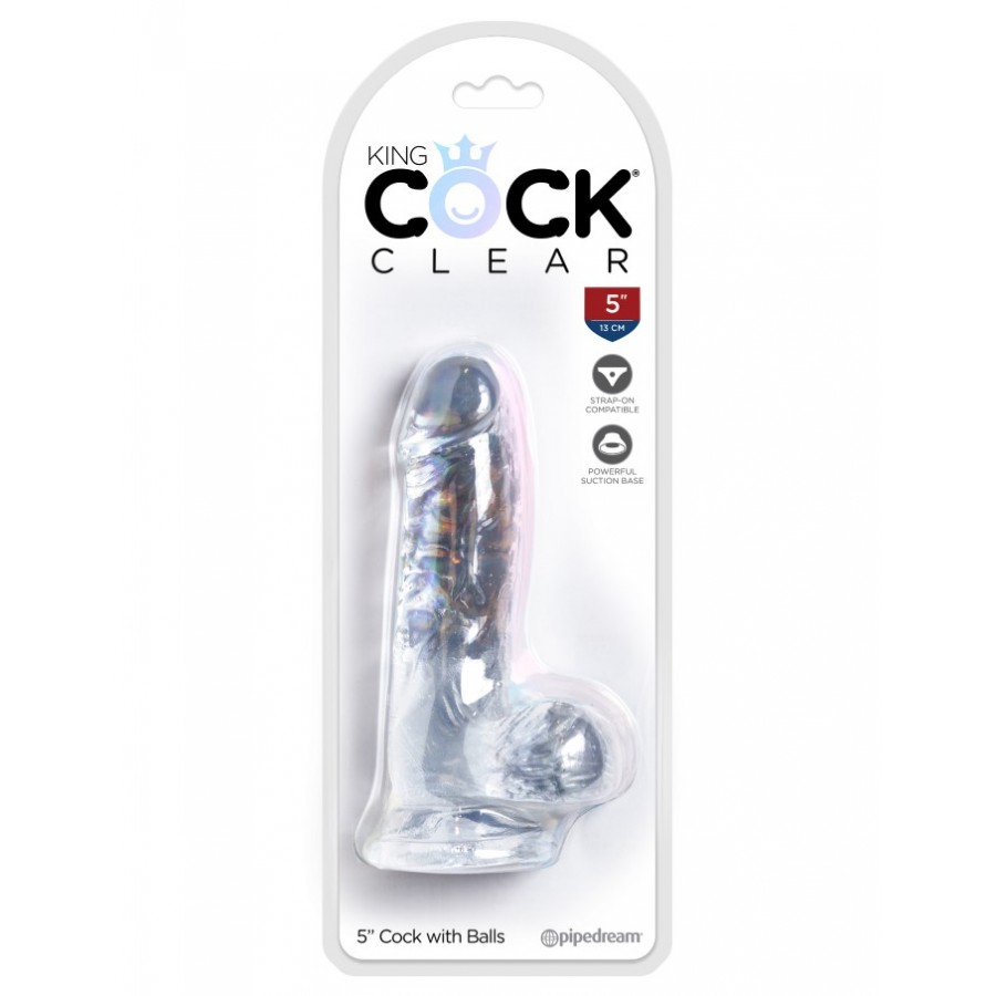 Прозрачный фаллоимитатор PipeDream King Cock Clear 5 