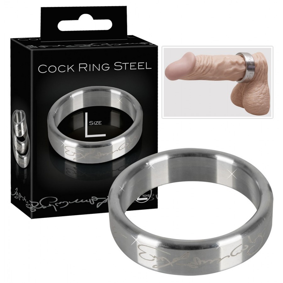 Металлическое эрекционное кольцо Cock Ring Steel L