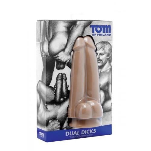 Сдвоенный фаллоимитатор Dual Dicks Tom of Finland - 23 см
