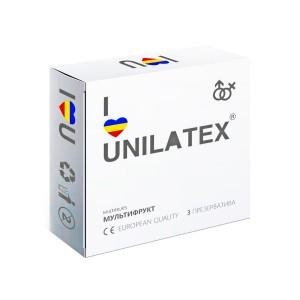 ПРЕЗЕРВАТИВЫ UNILATEX MULTIFRUITS цветные ароматизированные, 3 шт., арт. 3003