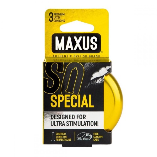 Презервативы в железном кейсе точечно-ребристые MAXUS Special №3