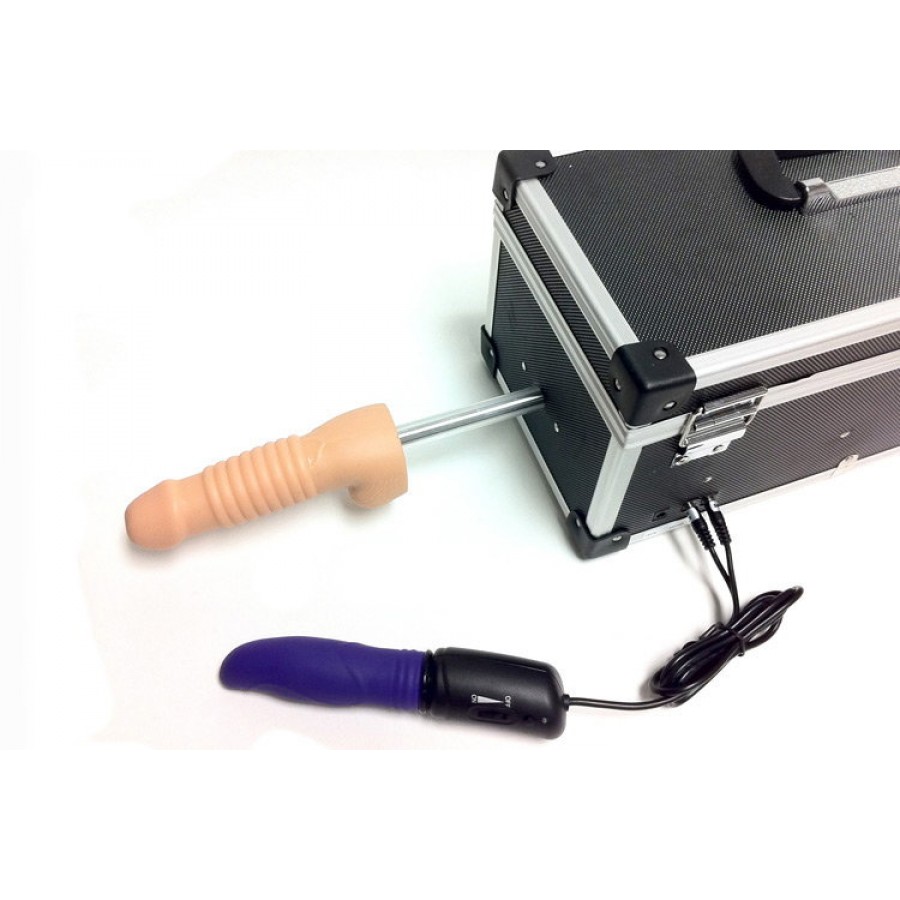 Секс-машина чемодан Tool Box, две сменные насадки+вибратор-язык