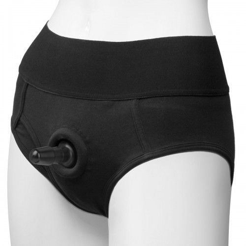 Трусики-брифы с плугом Vac-U-Lock Panty Harness with Plug Briefs - L/XL