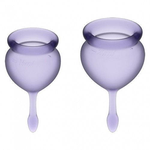Набор менструальных чаш Satisfyer Feel Good Menstrual Cup Purple j1763-4