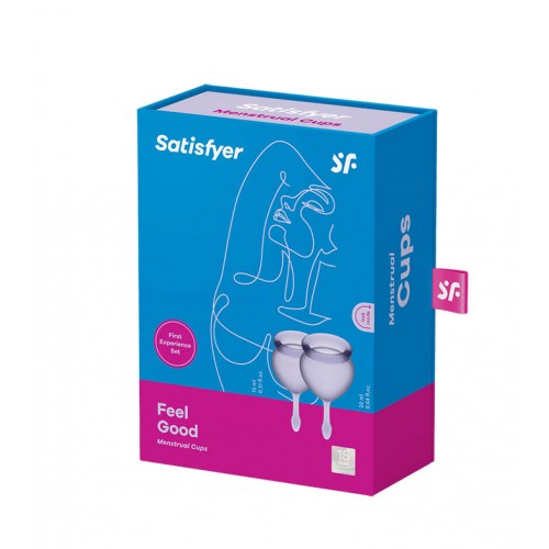 Набор менструальных чаш Satisfyer Feel Good Menstrual Cup Purple j1763-4
