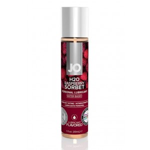 Лубрикант с ароматом малинового сорбета JO H2O Flavors Raspberry Sorbet 30 мл