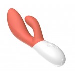 Люксовый вибратор-кролик Lelo Ina 3, коралловый