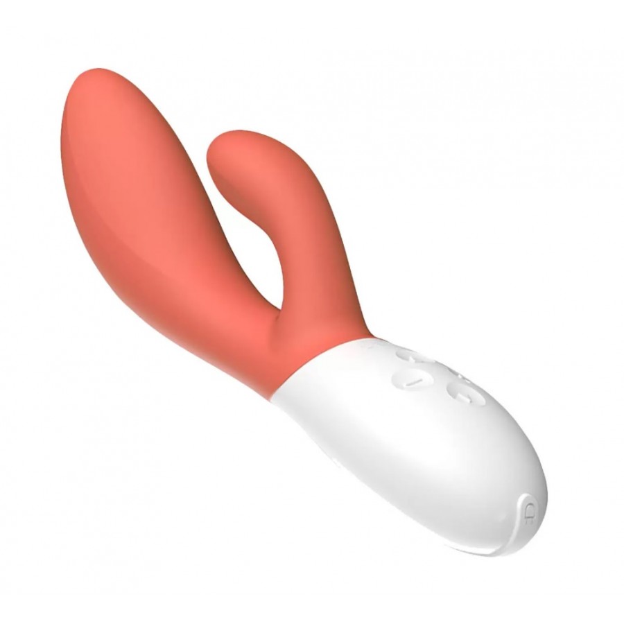 Люксовый вибратор-кролик Lelo Ina 3, коралловый