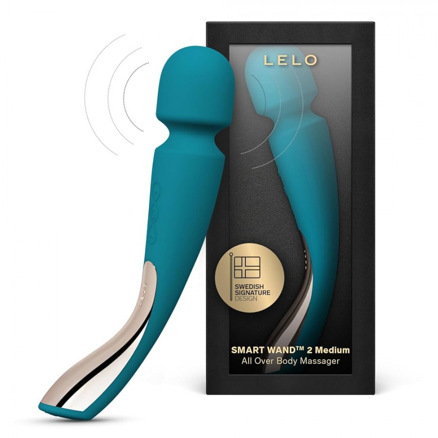 Люксовый ультра-мощный ванд-массажер LELO Smart Wand 2 Medium Ocean Blue
