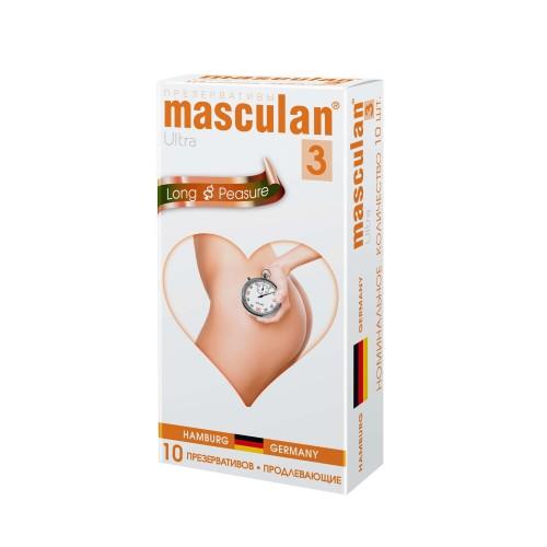 Презервативы с продлевающим эффектом Masculan Long Pleasure 10 шт.