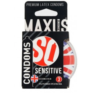 Презервативы в пластиковом кейсе ультратонкие MAXUS Sensitive Air №3