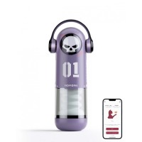 Мастурбатор с фрикциями, всасыванием, нагревом и приложением BeYourLover MOMONII Skull Men