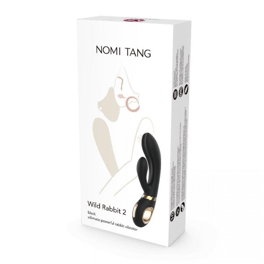 Вибратор-кролик с сенсорным управлением Nomi Tang Wild Rabbit 2 Black